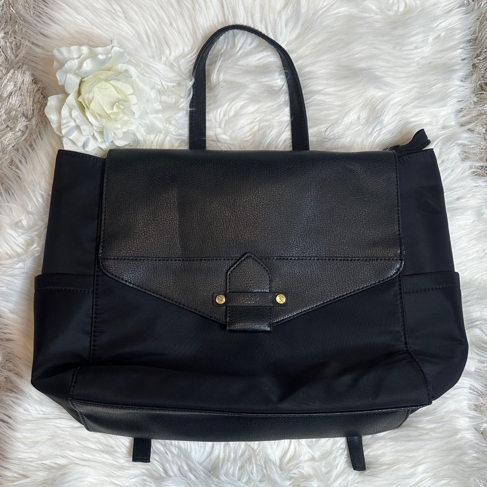EUC Tutilo NY Convertible Black Nylon & Leather Luggage Backpack/Handbag